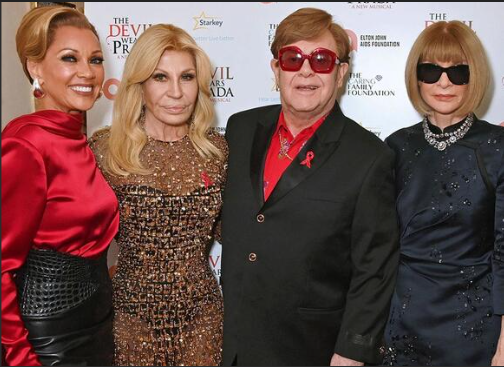 Donatella Versace, Elton John, Anna Wintor